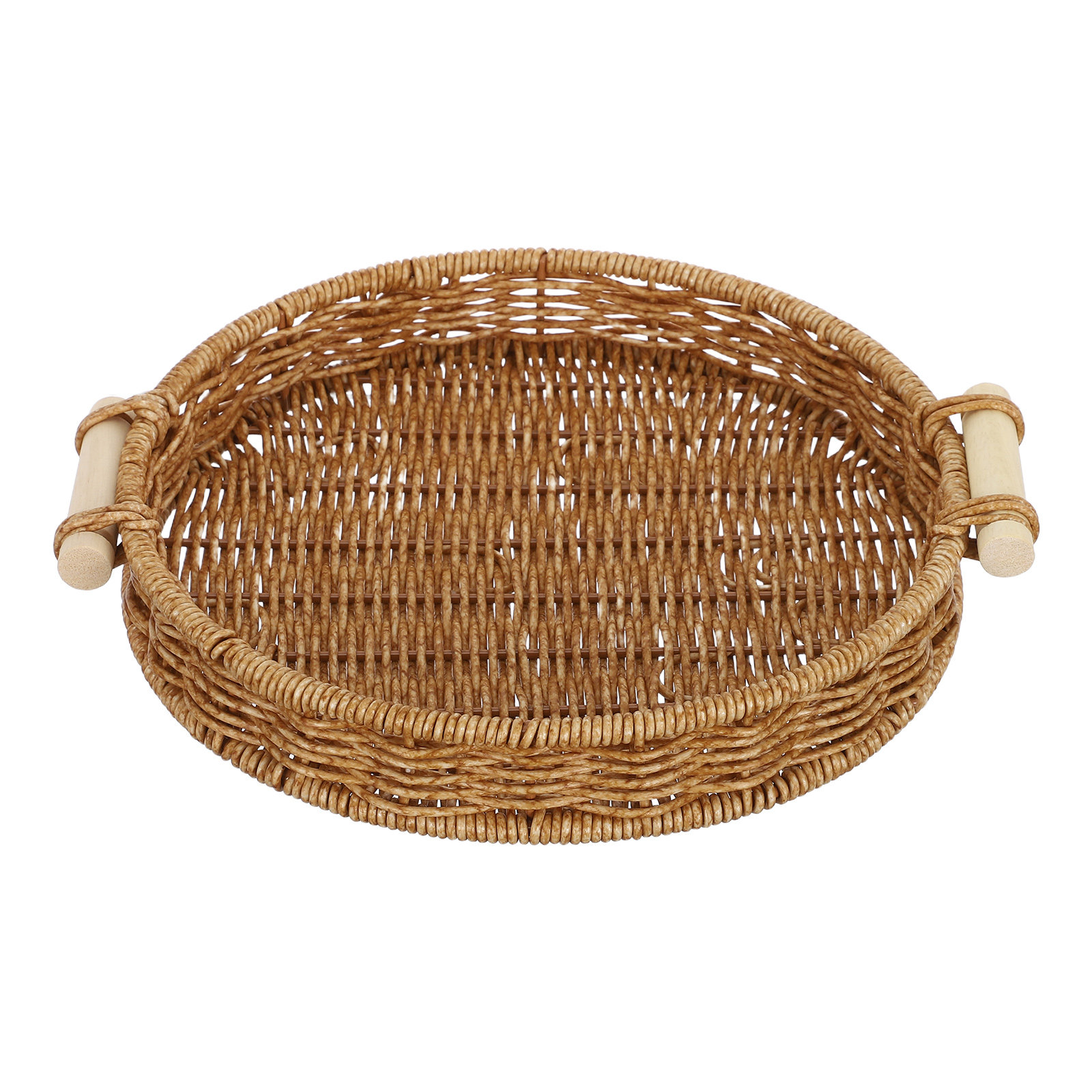 Food Snacks Basket - 모조 라탄 빵 바구니 27cm 원형