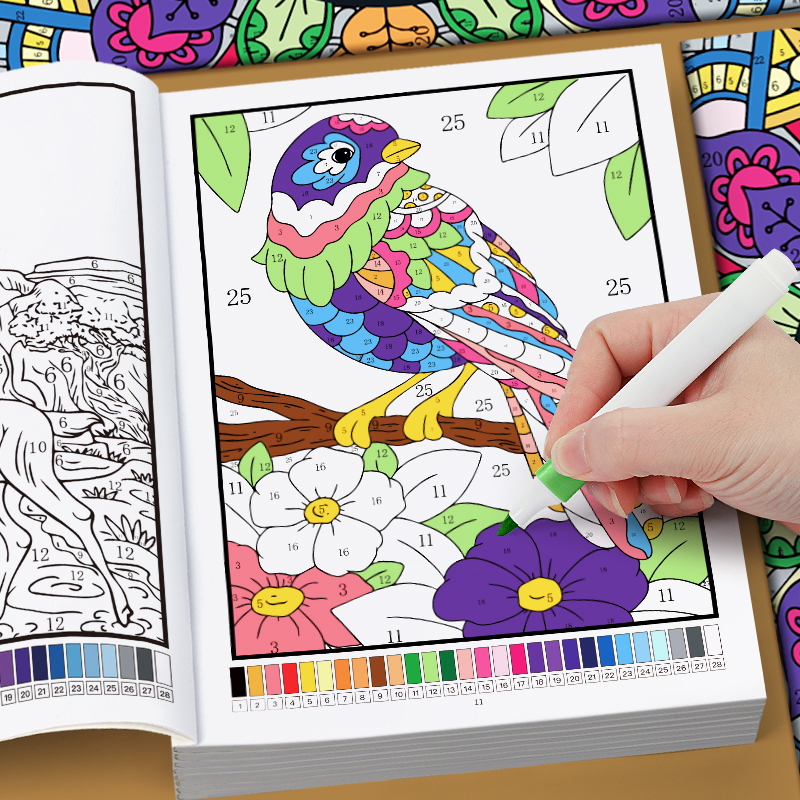 Food And Snacks Coloring Book - 성인용 숫자 색칠 공부 책 32페이지