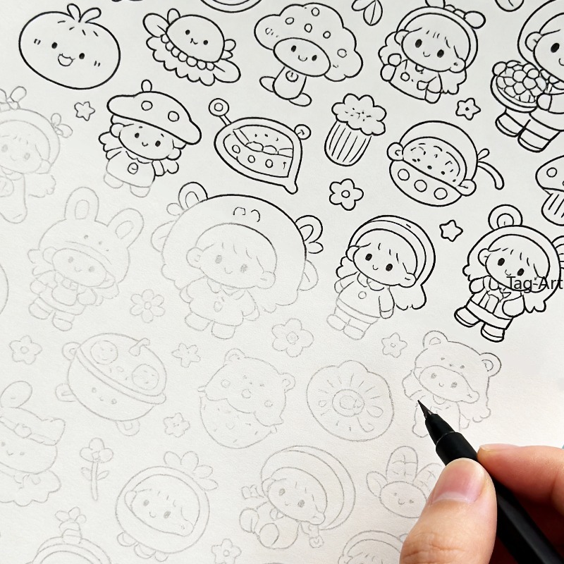 Food And Snacks Coloring Book - 불안 해소를 위한 손 그림책, 복사선화앨범,