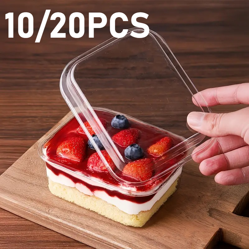 Food Snacks Packaging - 10/20PCS 일회용 사각형 가방 커버 투명