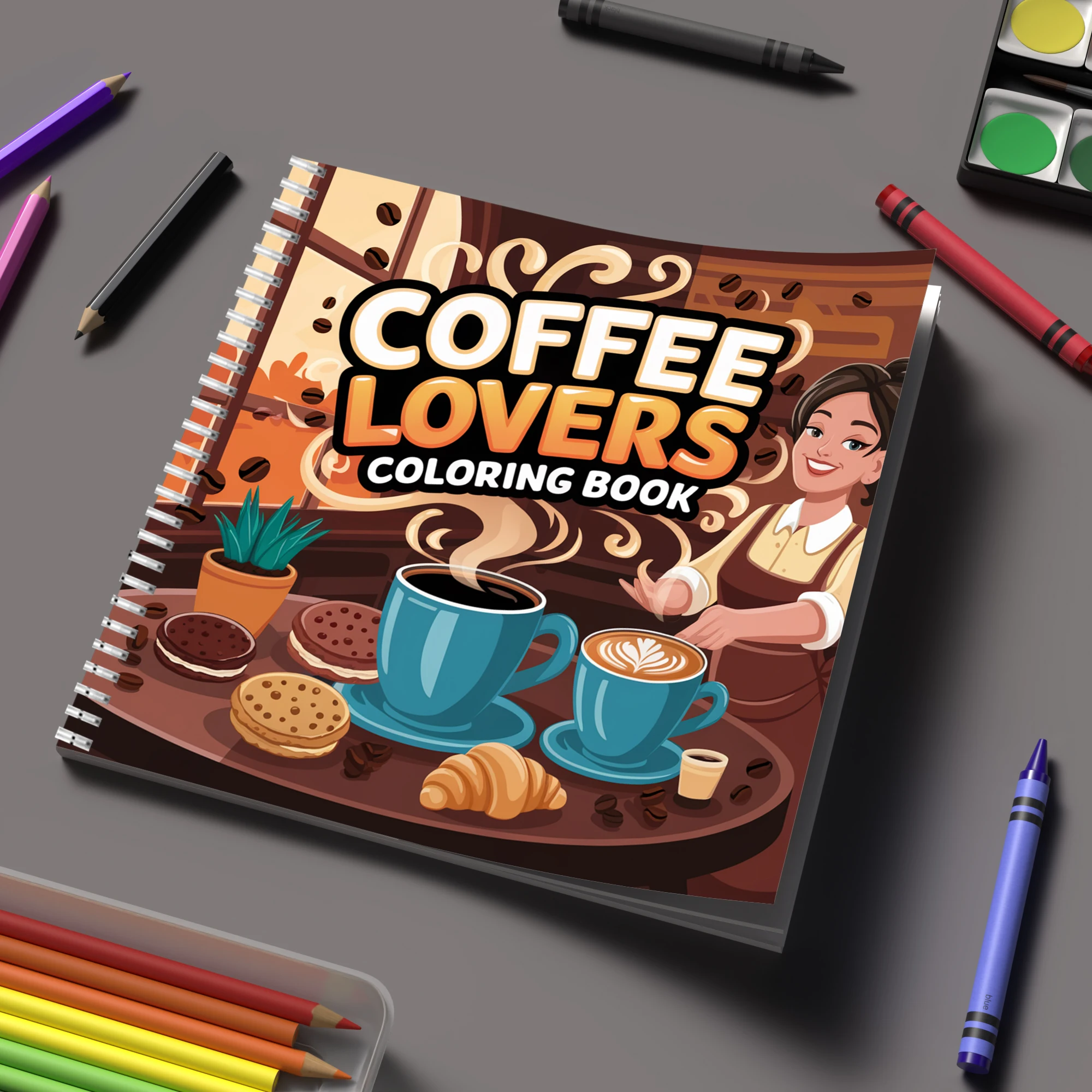 Food And Snacks Coloring Book - 컬러링북 성인용 컬러링북, 생일 선물, 개학