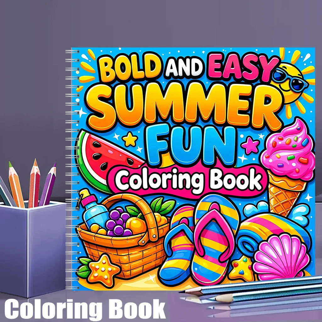 Food And Snacks Coloring Book - 성인을 위한 컬러링북 여름 재미, 편안한