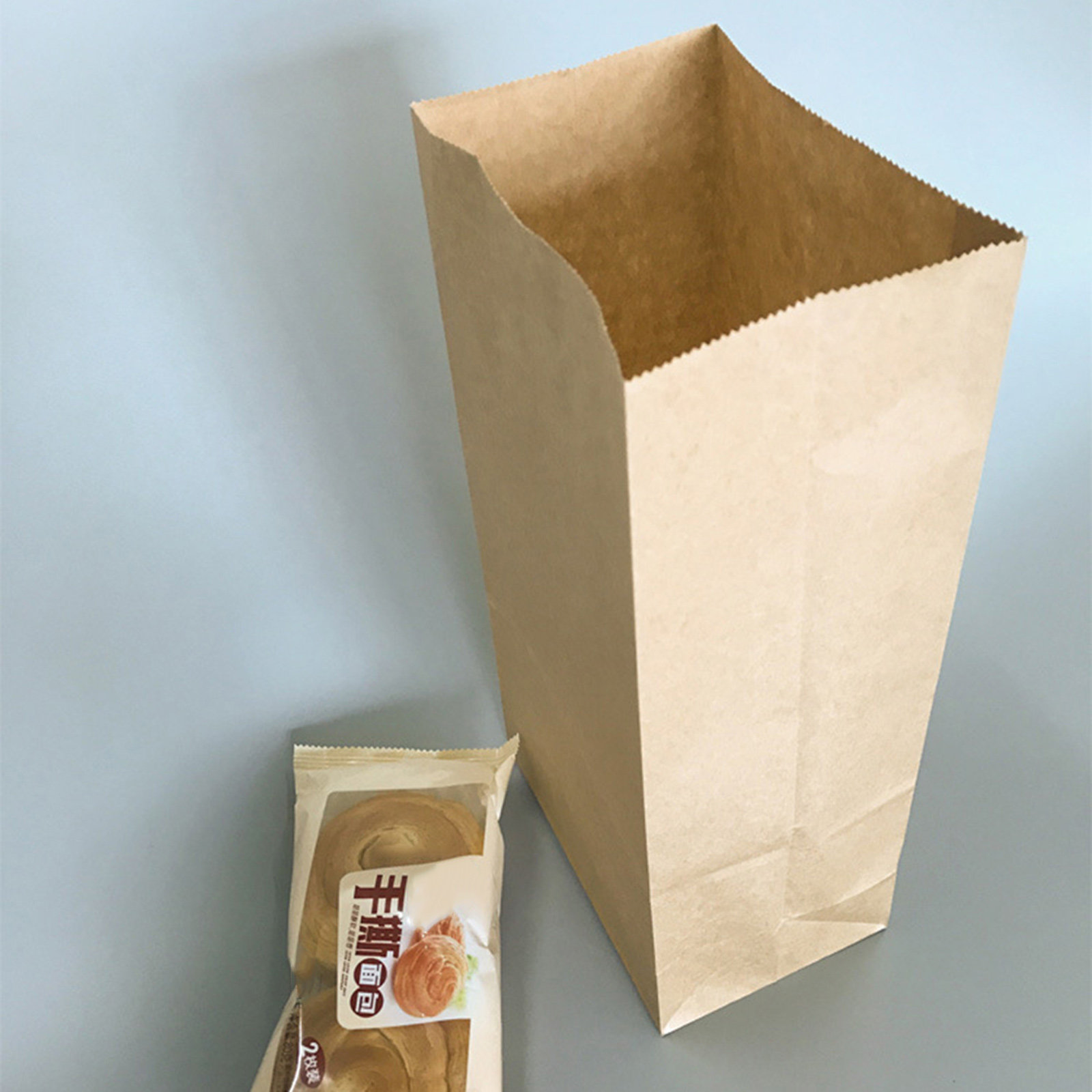 100개 크라프트지 식품용 오픈탑 확장형 바닥 스낵 포 - Food Snacks Packaging 리뷰 및 가격