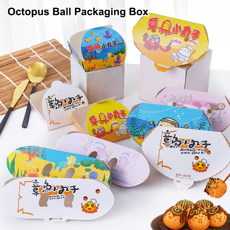 100개 일회용 만화 문어볼 포장 상자 일본 길거리 음 - Food Packed Snacks 리뷰 및 가격