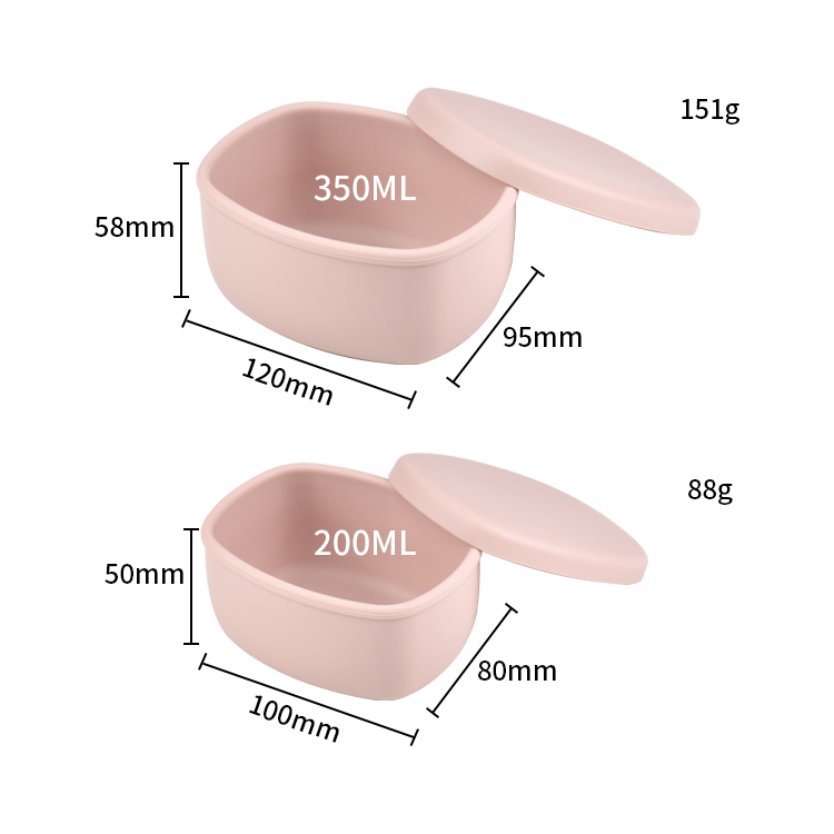 2팩 350ml + 200ml 실리콘 식품 보관 용기  - Food Snacks Name 리뷰 및 가격