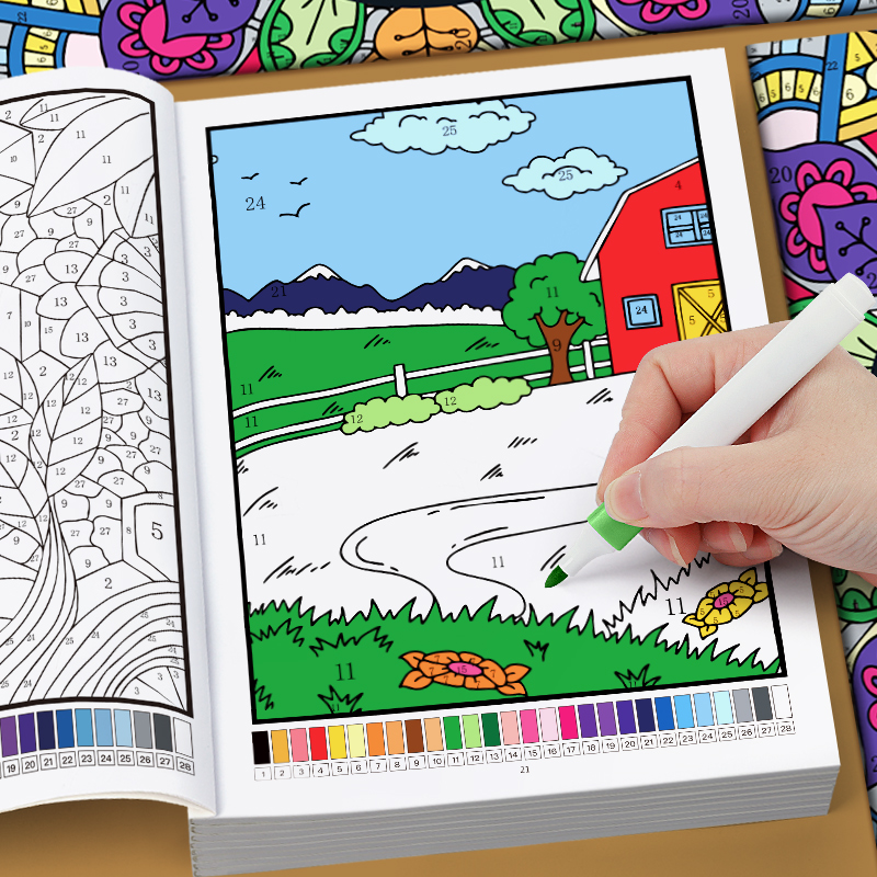 성인용 숫자 색칠 공부 책 32페이지 꽃무늬 만다라 디 - Food And Snacks Coloring Book 리뷰 및 가격