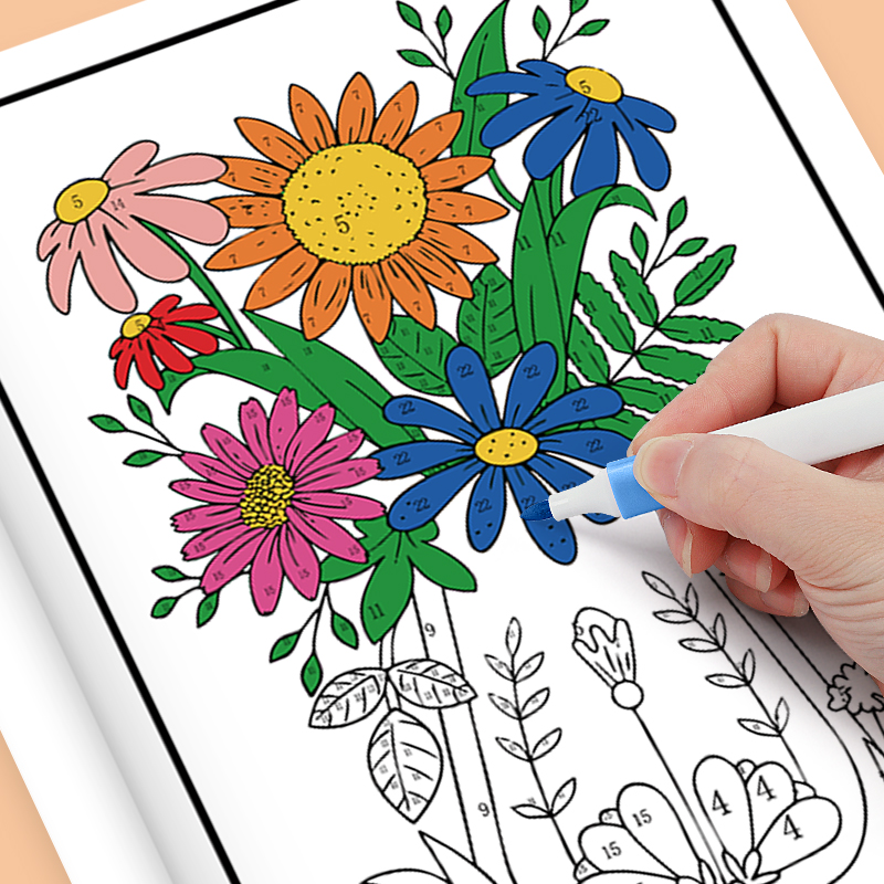 성인용 숫자 색칠 공부 책 32페이지 꽃무늬 만다라 디 - Food And Snacks Coloring Book 리뷰 및 가격