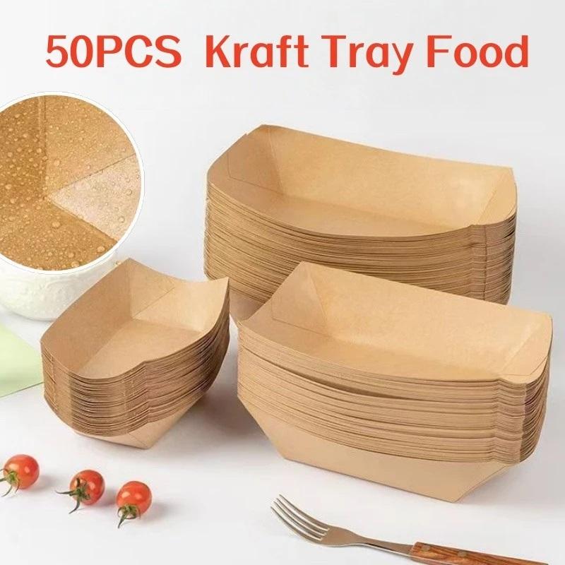 크라프트 보트 트레이 일회용 핫도그 보트 크라프트 종이 - Food Packed Snacks 리뷰 및 가격