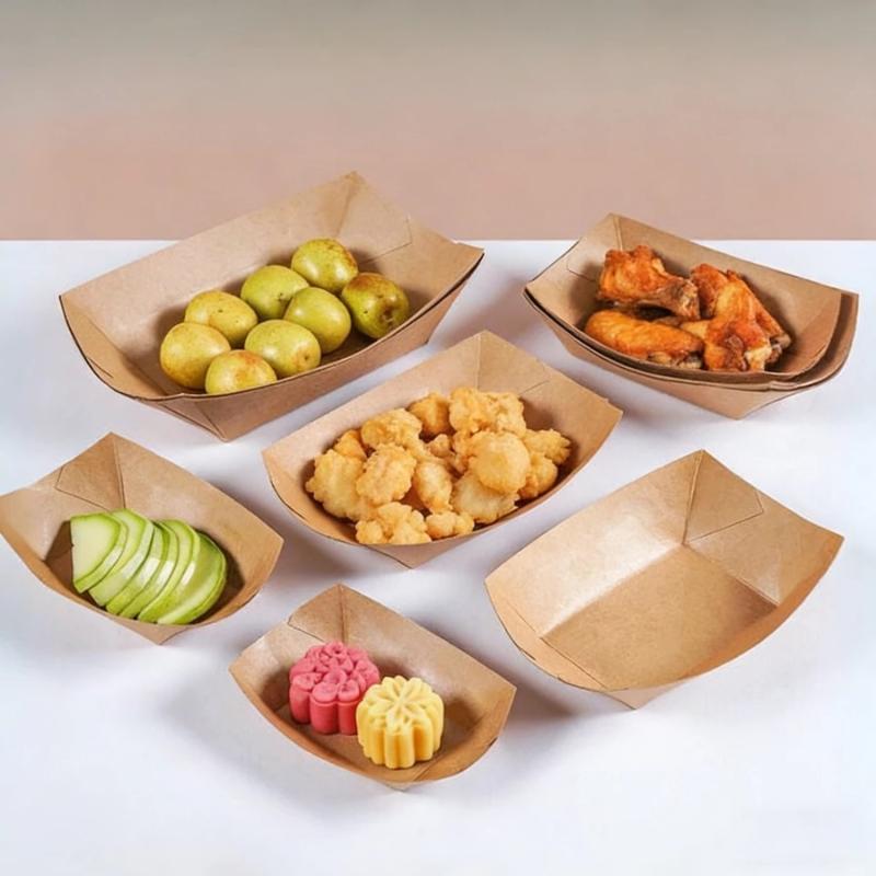 크라프트 보트 트레이 일회용 핫도그 보트 크라프트 종이 - Food Packed Snacks 리뷰 및 가격