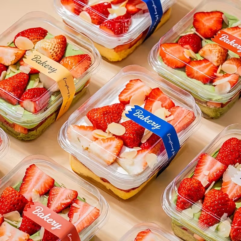 10/20PCS 일회용 사각형 가방 커버 투명 케이크  - Food Snacks Packaging 리뷰 및 가격