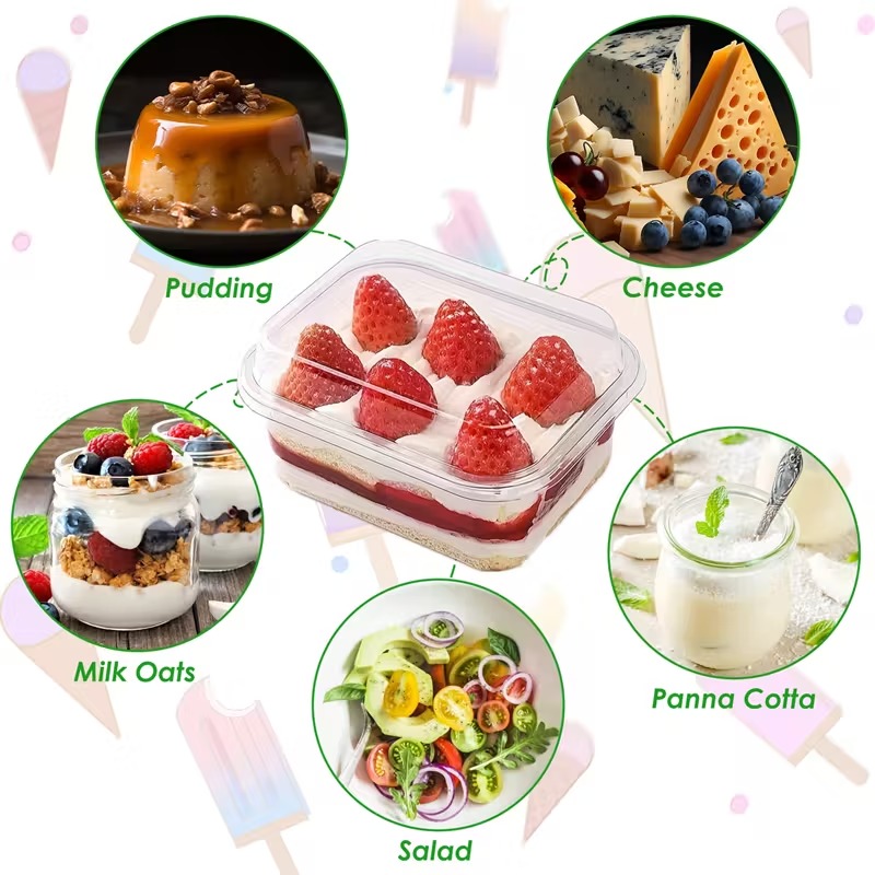 10/20PCS 일회용 사각형 가방 커버 투명 케이크  - Food Snacks Packaging 리뷰 및 가격