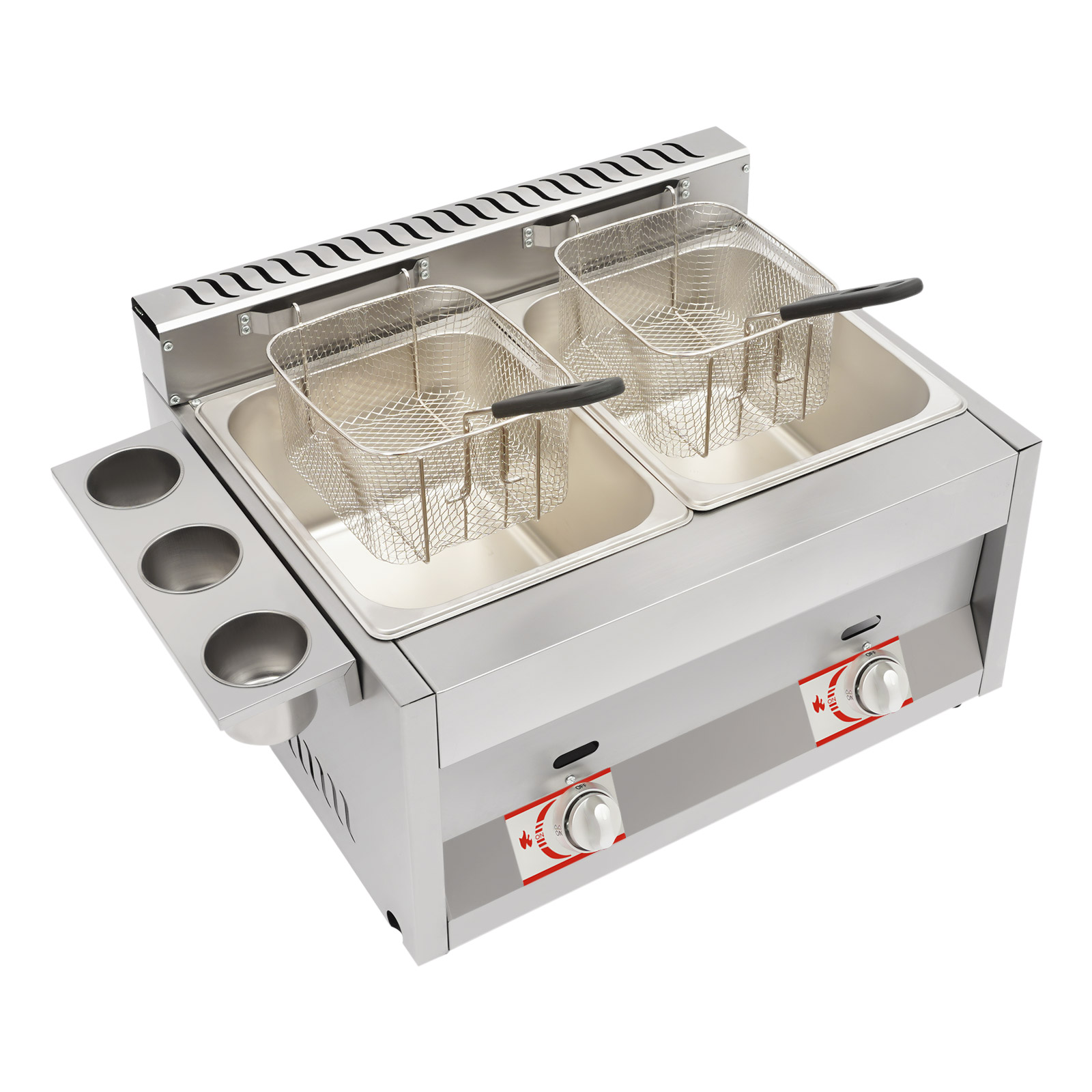 상업용 2탱크 6.34Qt LPG 가스 튀김기, 2개  - Food Snacks Basket 리뷰 및 가격