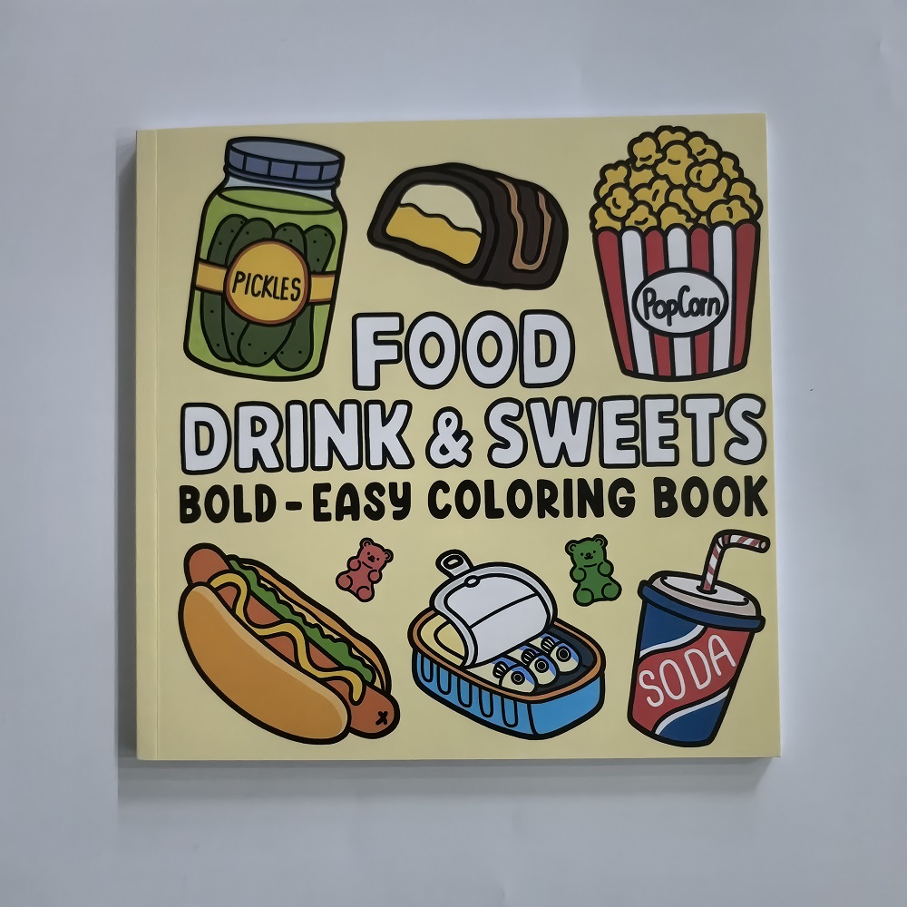 음식, 음료, 디저트, 성인과 어린이를 위한 컬러링북  - Food And Snacks Coloring Book 리뷰 및 가격