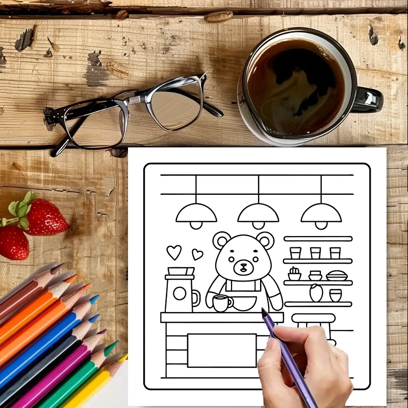 컬러링북 성인용 컬러링북, 생일 선물, 개학 용품, 성 - Food And Snacks Coloring Book 리뷰 및 가격