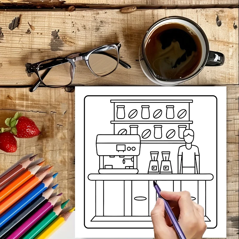컬러링북 성인용 컬러링북, 생일 선물, 개학 용품, 성 - Food And Snacks Coloring Book 리뷰 및 가격