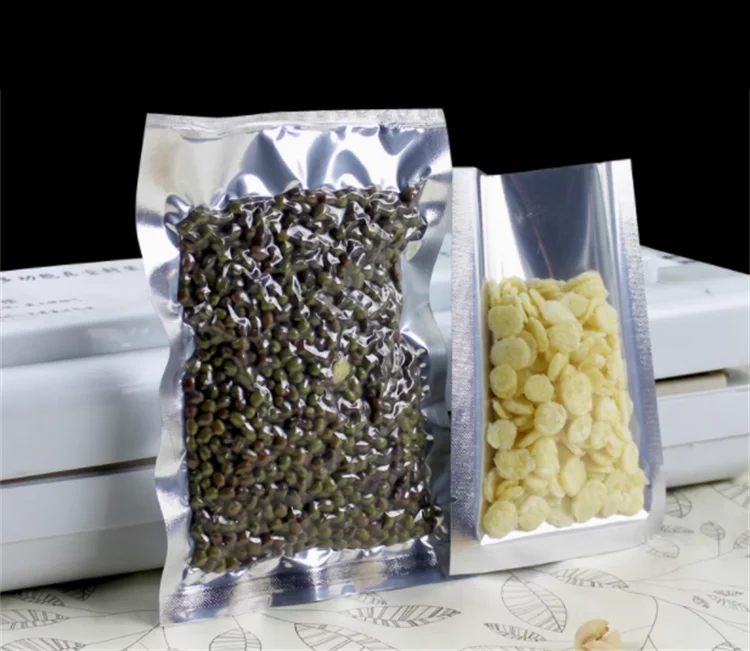 100팩 실버 글로시 플랫 파우치 - 진공 포장용 투명 - Food Packed Snacks 리뷰 및 가격