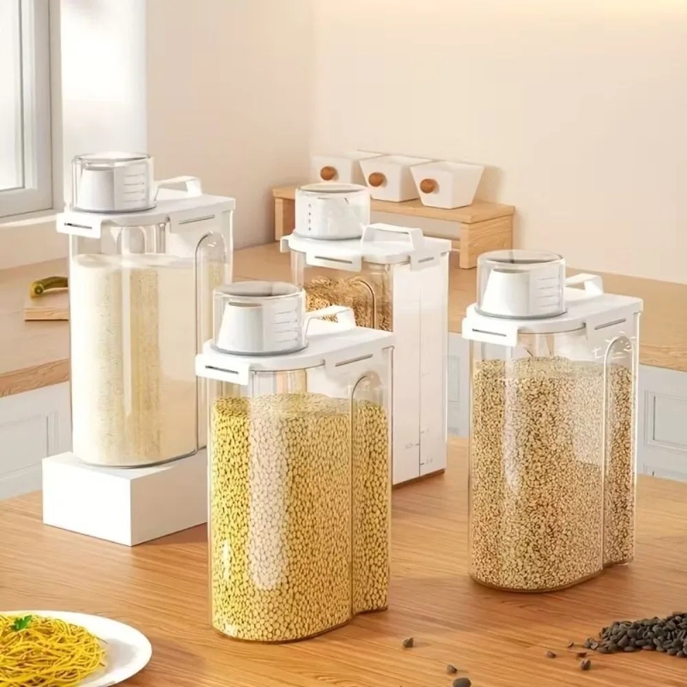 4팩 5LB 쌀 보관 용기, 밀폐형 투명 플라스틱 식품 - Food Packed Snacks 리뷰 및 가격